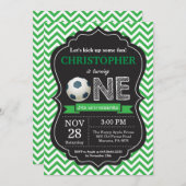 Fußball-Geburtstags-Einladungs-1. Einladung (Vorne/Hinten)