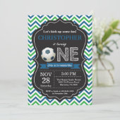 Fußball-Geburtstags-Einladungs-1. Einladung (Stehend Vorderseite)