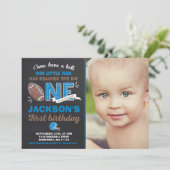 Fußball-Geburtstags-Einladungs-Fußball-1. Einladung (Stehend Vorderseite)