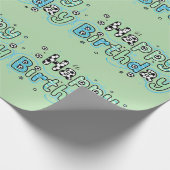 Fußball-Geburtstags-Geschenkpapier Junge Geschenkpapier (Ecke)