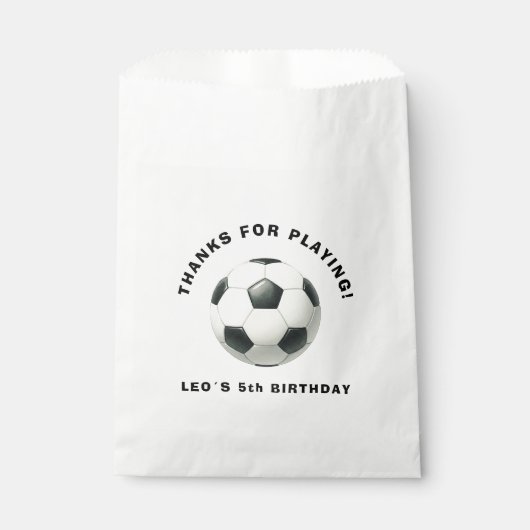 Fußball-Geburtstags-Geschenktüte Junge | Editierba Geschenktütchen (Vorderseite)