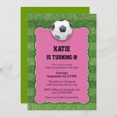 Fußball-Geburtstags-Party Einladung (Vorne/Hinten)