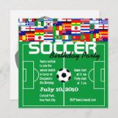 Fußball-Geburtstags-Party Einladung (Vorne/Hinten)