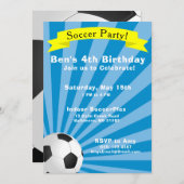Fußball-Geburtstags-Party Einladung (Vorne/Hinten)