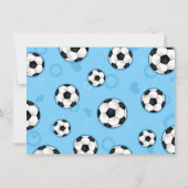 Fußball-Geburtstags-Party Einladungs-Blau Einladung (Rückseite)