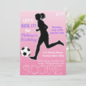 Fußball-Geburtstags-Party scherzt die Einladung (Stehend Vorderseite)