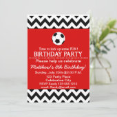 Fußball-Geburtstags-Party scherzt die Einladung (Stehend Vorderseite)