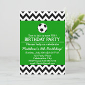 Fußball-Geburtstags-Party scherzt die Einladung (Stehend Vorderseite)