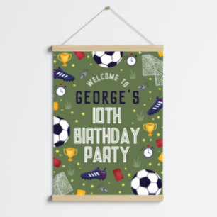 Fußball-Geburtstags-Willkommensschild für Jungen Poster