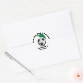Fußball-Geburtstagsaufkleber Runder Aufkleber (Umschlag)
