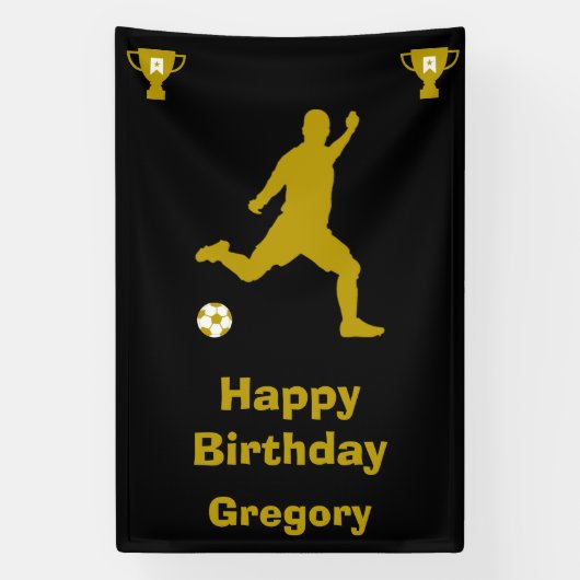 Fußball Geburtstagsbanner Banner (Vertikal)
