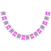 Fußball Geburtstagsbanner Mädchen rosa Party Thema