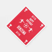 Fußball Geburtstagsbanner Serviette (Ecke)