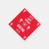 Fußball Geburtstagsbanner Serviette (Ecke)