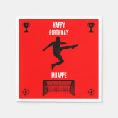 Fußball Geburtstagsbanner Serviette (Vorderseite)