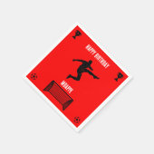 Fußball Geburtstagsbanner Serviette (Ecke)
