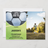 Fußball - Geburtstagseinladungen mit Foto Einladung (Vorderseite)
