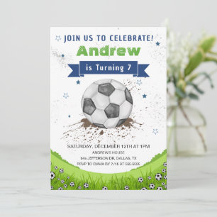 Fußball-Geburtstagsfeier Einladung