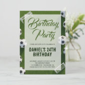 Fußball-Geburtstagsfeier Einladung (Stehend Vorderseite)