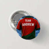 Fußball-Geburtstagsfeier-Team-Button Button (Vorne & Hinten)