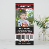 Fußball Geburtstagsfoto Einladung (Stehend Vorderseite)