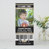 Fußball Geburtstagsfoto Einladung (Stehend Vorderseite)