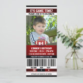 Fußball Geburtstagsfoto Einladung (Stehend Vorderseite)