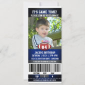 Fußball Geburtstagsfoto Einladung (Vorderseite)