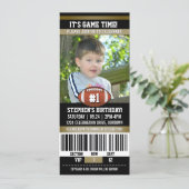 Fußball-Geburtstagsfoto-Vorlage Einladung (Stehend Vorderseite)