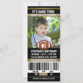 Fußball-Geburtstagsfoto-Vorlage Einladung (Vorderseite)