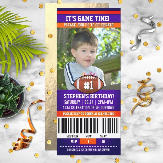 Fußball-Geburtstagsfoto-Vorlage Einladung