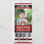 Fußball-Geburtstagsfoto-Vorlage Einladung (Vorderseite)