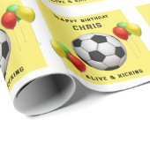 Fußball-Geburtstagsgeschenk Geschenkpapier (Rolleneckpunkt)