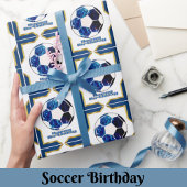 Fußball-Geburtstagsgeschenkpapier Geschenkpapier