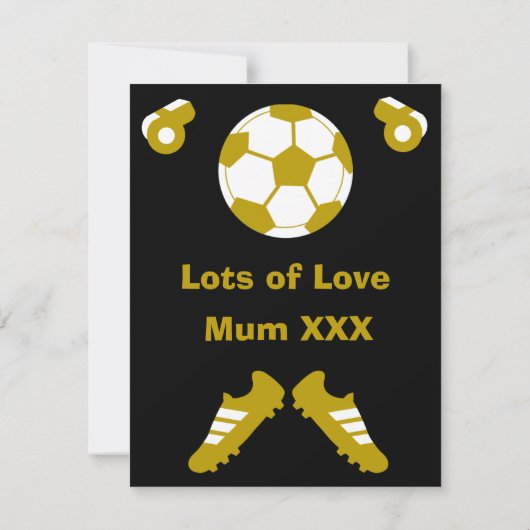 Fußball Geburtstagskarte (Rückseite)