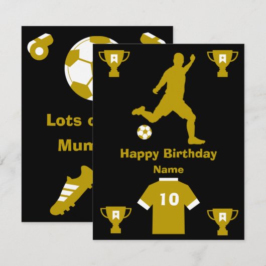 Fußball Geburtstagskarte (Vorne/Hinten)