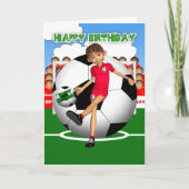 Fußball Geburtstagskarte Karte (Vorderseite)