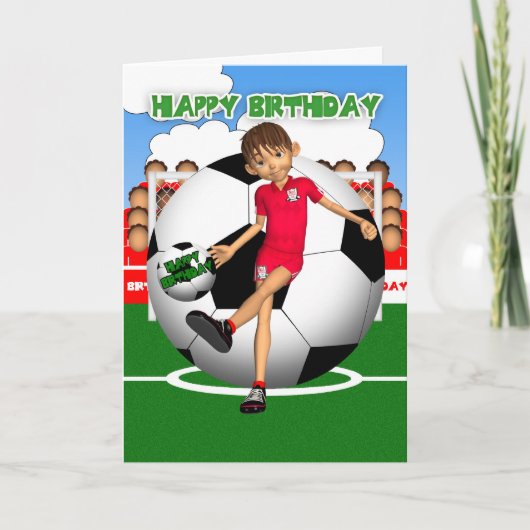 Fußball Geburtstagskarte Karte (Vorderseite)