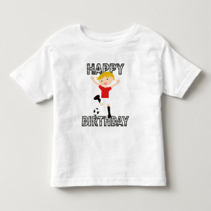 Fußball Geburtstagskind 1 rot und weiß Kleinkind T-shirt