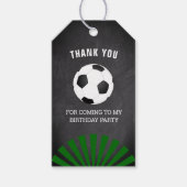 Fußball-Geburtstagspartei Danke Geschenkanhänger (Vorderseite)