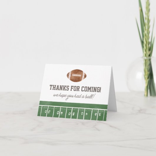 Fußball-Geburtstagspartei Dankeskarte (Vorderseite)