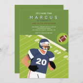 Fußball-Geburtstagspartei Einladung (Vorne/Hinten)