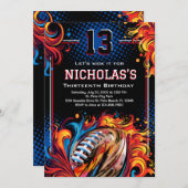 Fußball-Geburtstagspartei Einladung (Vorne/Hinten)