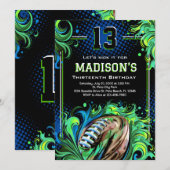 Fußball-Geburtstagspartei Einladung (Vorne/Hinten)