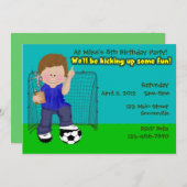 Fußball-Geburtstagspartei Einladung (Vorne/Hinten)