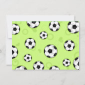 Fußball Geburtstagspartei Einladung Grün (Rückseite)