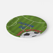 Fußball-Geburtstagspartei Pappteller (Schrägansicht)