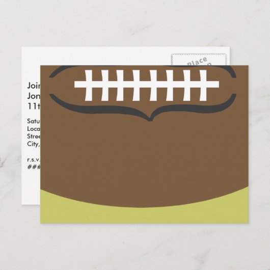 Fußball Geburtstagspartei Postcard Einladung (Vorne/Hinten)