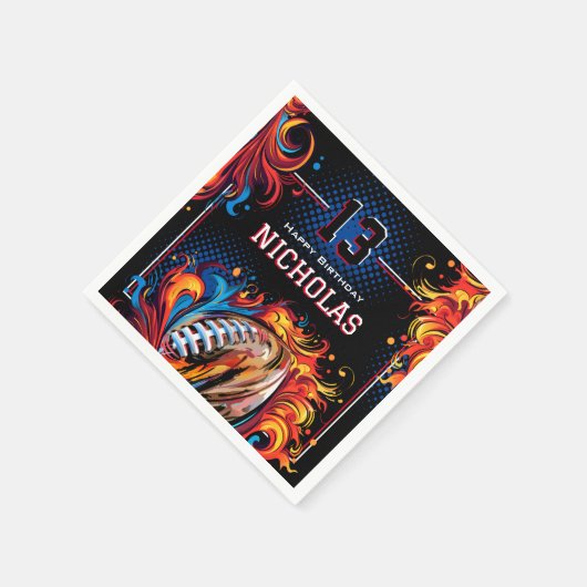 Fußball-Geburtstagspartei Serviette (Ecke)