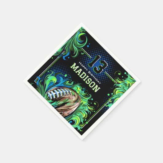 Fußball-Geburtstagspartei Serviette (Ecke)